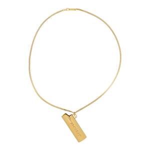 NEW AMBUSH logo lighter case chain necklace in gold